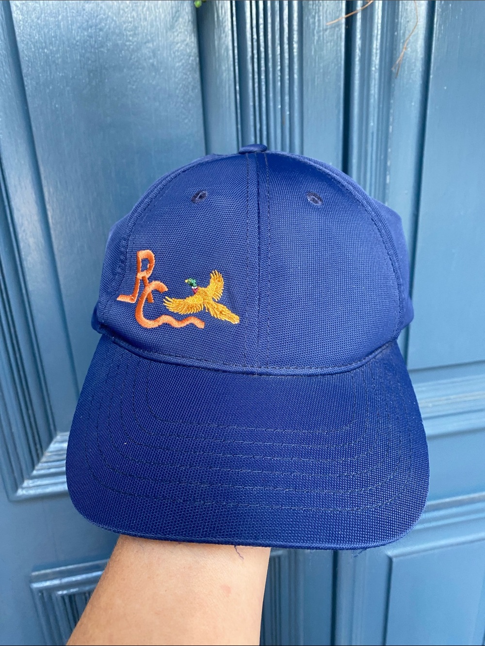 Rough Creek Navy Blue Cap with Embroidered Quail